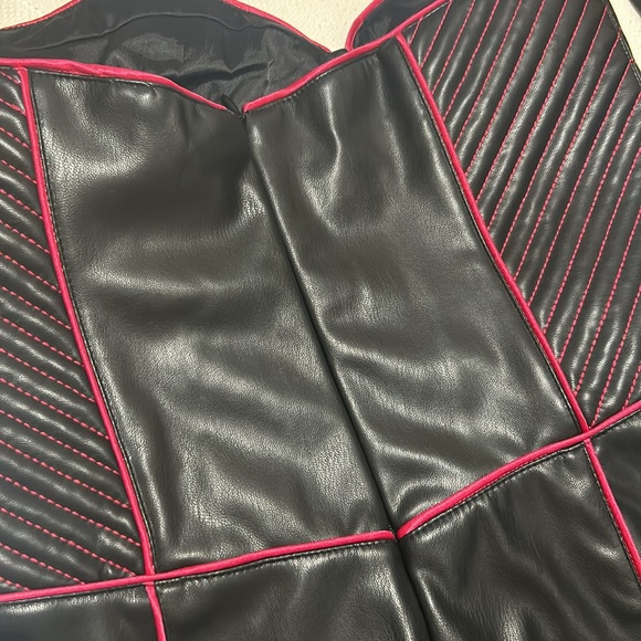 Zara Leather Tube Mini Dress - Picture 4 of 5